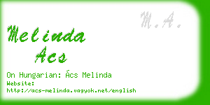melinda acs business card